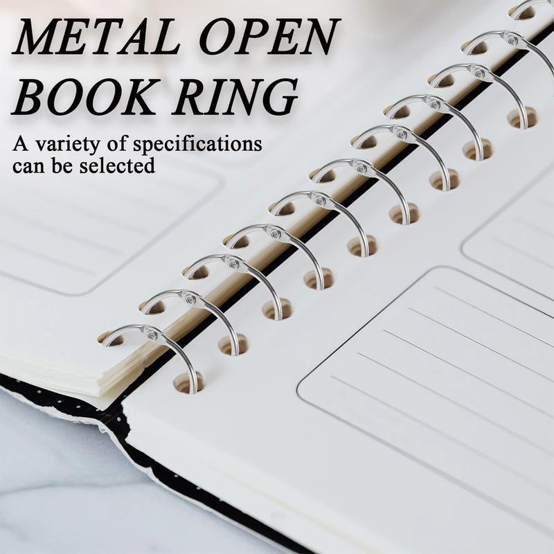 ManTangSun 15 Pack 1-1/2" Metal Binder Rings Paper Loose Leaf Loop Book Clip 1.5" O-Rings for Key Ring, Scrapbook, Index Card, Silver, 38mm - Image 3